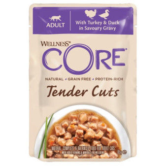 Kapsička Wellness Core Cat Tender morka a kačica v omáčke 85g