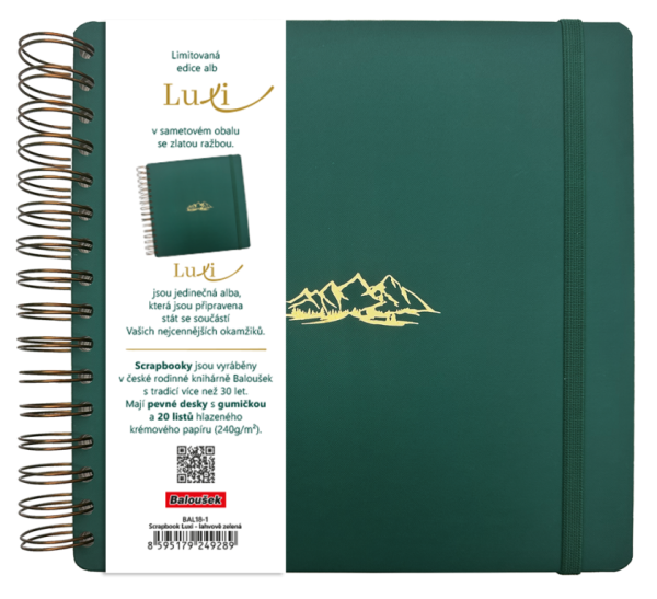 Scrapbook Luxi - 210x210 - lamino - fľaškovo zelená