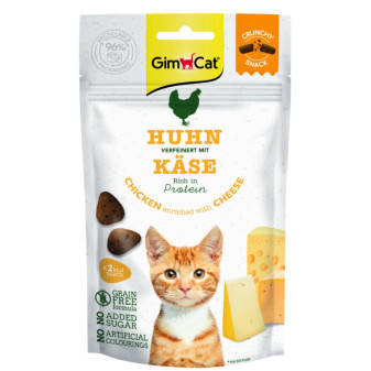 GimCat Crunchy Snack kuracie mäso a syr 50g