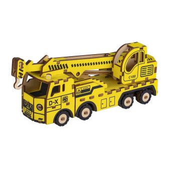 Woodcraft Drevené 3D puzzle Žeriavové vozidlo