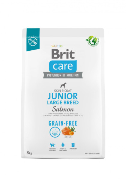 Brit Care Dog Grain-free Junior Large Breed - salmon a potato, 3kg