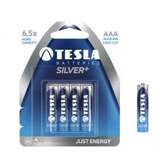 Baterie TESLA AAA Silver+, mikrotužková, 4ks