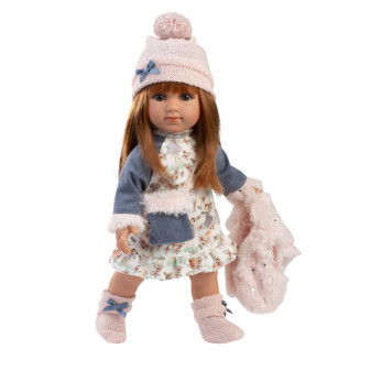 Llorens 53555 NICOLE - realistická bábika s mäkkým látkovým telom - 35 cm