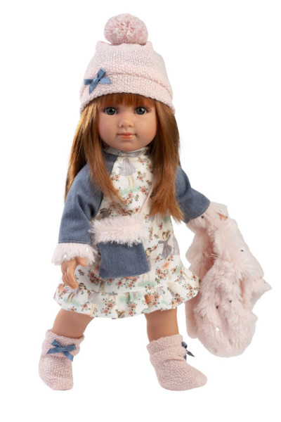 Llorens 53555 NICOLE - realistická bábika s mäkkým látkovým telom - 35 cm