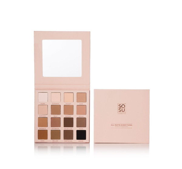 SOSU Cosmetics All Matte Everything Paletka očních stínů, 32g (16x2g)