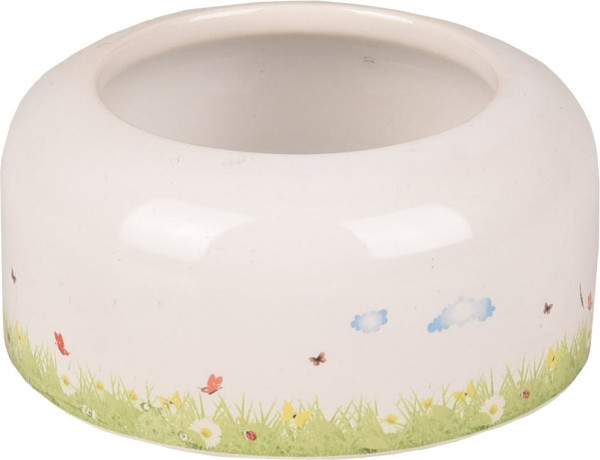 FLAMINGO miska pre hlodavce KIKI CERAMIC ROUND biela S 8,3x8,3x3,5cm 100ml