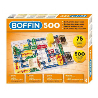 Stavebnica Boffin 500 elektronická 500 projektov na batérie 75ks v krabici 50x39x5cm