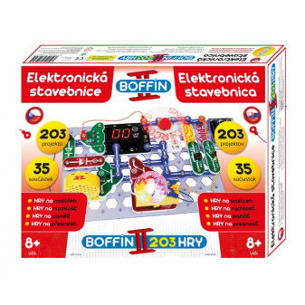 Stavebnica Boffin II. 203 elektronická 203 projektov na batérie 40x30x7cm