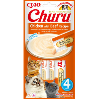 Churu cat mäsové pyré - kura, hovädzie 56g