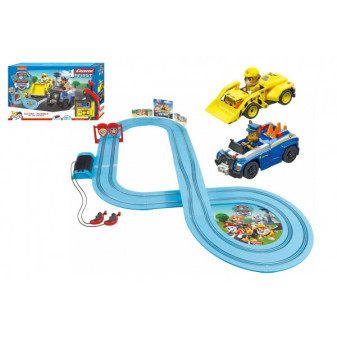 Autodráha Carrera First Paw Patrol/Tlapková Patrola 2,9 m plast +2 autá na bat. v krabici 50x30x7