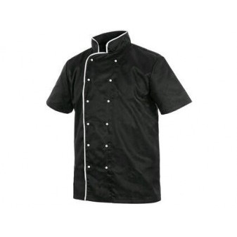 Rondon CHEF s krátkym rukávom, pánsky, čierno-biely