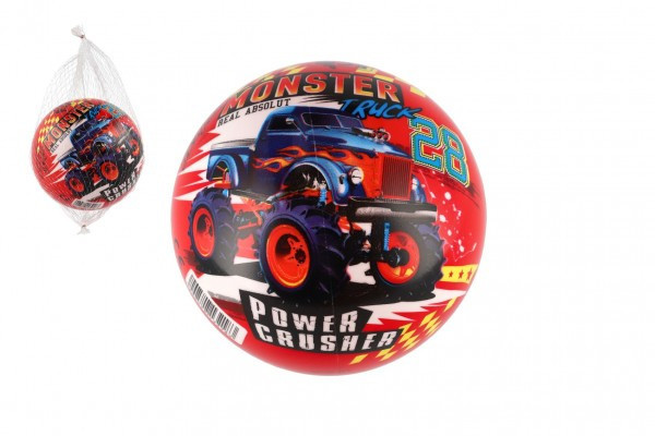 Lopta Super cars monster truck nafúknutý 14cm v sieťke