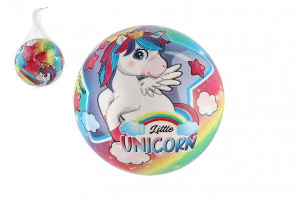 Míč Malý jednorožec/Little unicorn nafouknutý 23cm v síťce