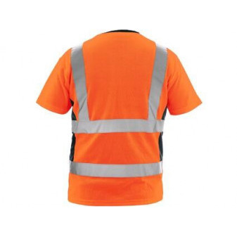 Tričko CXS EXETER, výstražné, pánske, oranžovo-modré