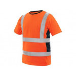 Tričko CXS EXETER, výstražné, pánske, oranžovo-modré, veľ. 3XL