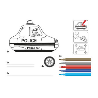 Kreatívny set - Polícia - nafukovacie auto