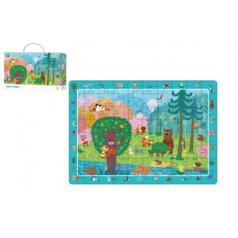 Puzzle Priatelia z lesa 45x31cm 80 dielikov v krabici 25x16x6, 5cm