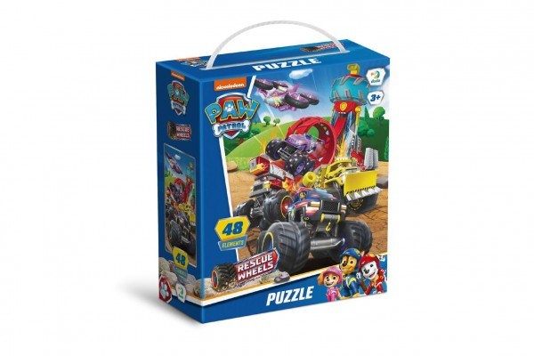 Puzzle Tlapková patrola / Paw Patrol Záchrana na kolesách 32x23cm 48 dielikov v krabičke 15x18x6cm