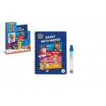 Kúzelné maľovanie vodou Tlapková patrola/Paw Patrol omaľovánky/blok 12x16cm + štetec, 8 listov v