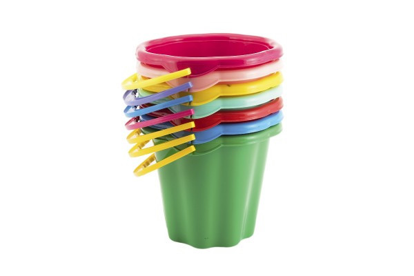 Vedierko na piesok plast 19cm asst 4 farby 12m+