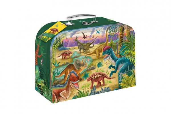 Kufrík/Kufor školský papierový dino Jurassic adventure 35x23x10cm