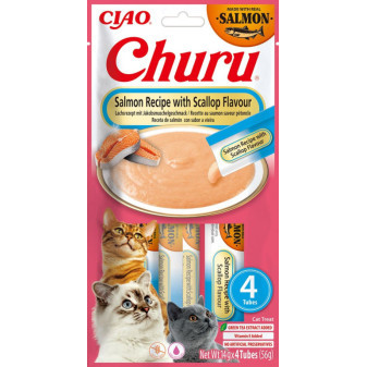 Cat Churu Salmon with Scallop Flavour 4x14g