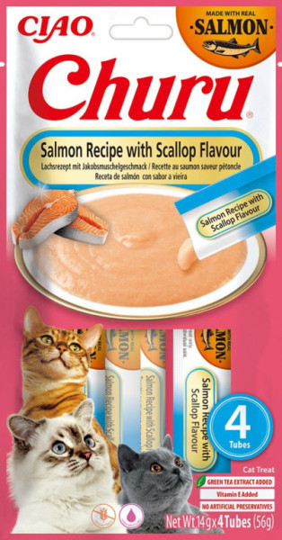 Cat Churu Salmon with Scallop Flavour 4x14g