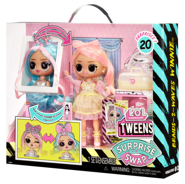 LOL Surprise! Swap Tweens bábika a mini Tweens česacia hlava - Winnie