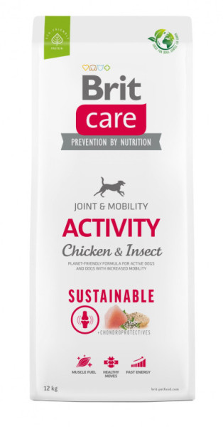 Brit Care Dog Sustainable Activity - kuracie a insecty, 12kg