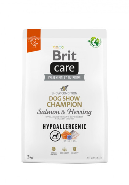 Brit Care Dog Hypoallergenic Dog Show Champion - salmon a herring, 3kg