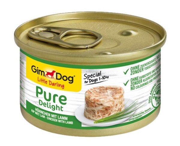 Konzerva GIMDOG PURE DELIGHT Kureci s jahňacím 85g