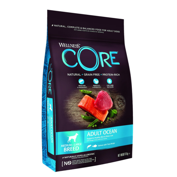 Wellness Core Dog Ocean Adult Large losos a tuniak 10kg