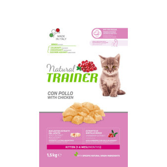 TRAINER Natural Cat Kitten kuracie 1,5kg