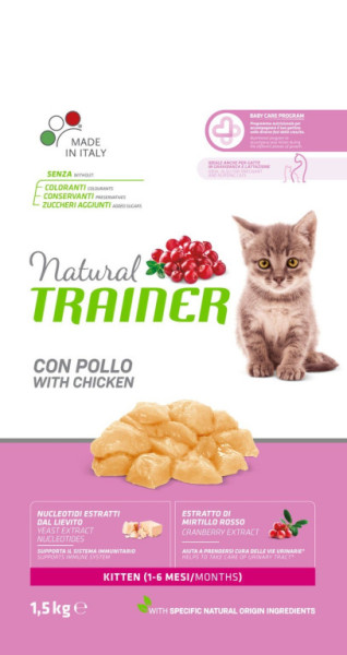 TRAINER Natural Cat Kitten kuracie 1,5kg