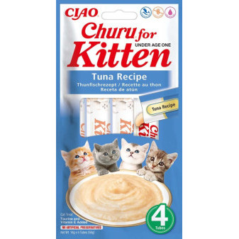 Churu Kitten mäsové pyré - tuniak 4x14g