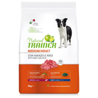 TRAINER Natural Medium Adult hovädzie a ryže 3kg