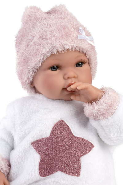 Llorens 63648 NEW BORN-realistická bábika bábätko so zvukmi a mäkkým látkovým telom-36 cm