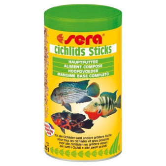 Sera základné krmivo pre stredne veľké a veľké cichlidy Cichlids Stick 1000ml Nature