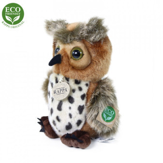 Plyšový vták sova/výr 20 cm ECO-FRIENDLY