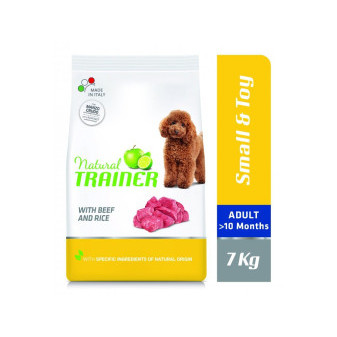 TRAINER Natural Small&Toy Adult hovädzie a ryže 7kg