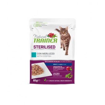 Kapsička Trainer Natural CAT SP. STER. treska 85g