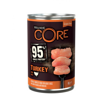 Konzerva Wellness Core Dog 95% Protein Adult morka s kelom 400g