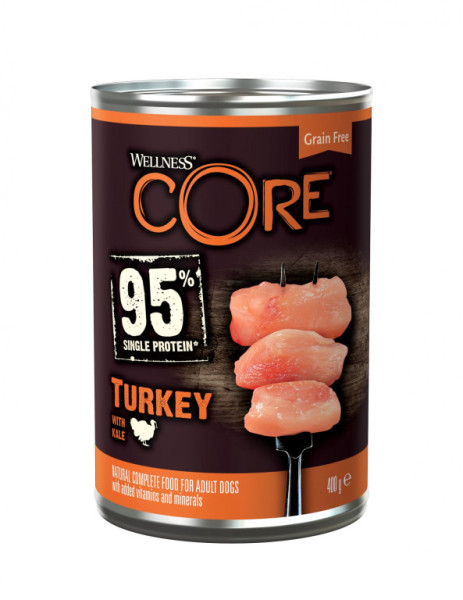 Konzerva Wellness Core Dog 95% Protein Adult morka s kelom 400g
