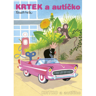 omaľovánka A4 Krtko a autíčko