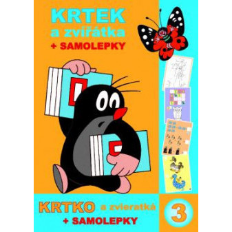 Omaľovánka A4 book Krtko a zvieratká + samolepky