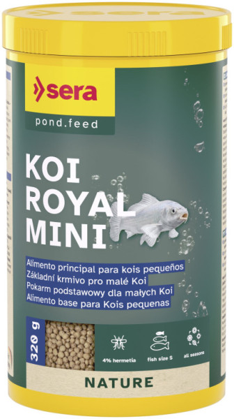 Sera základné krmivo pre koi a iostatné jazierkové ryby Koi Royal Mini 1l Nature