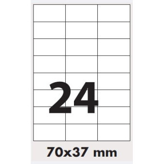 Etiketa 70x37mm/100ks, A4 biela, Labels 1/24