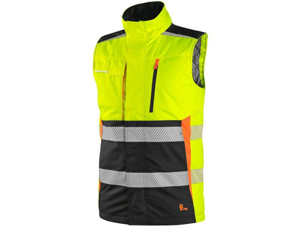 Vesta CXS BENSON, pánska, výstražná, zateplená, žlto-čierna, veľ. S