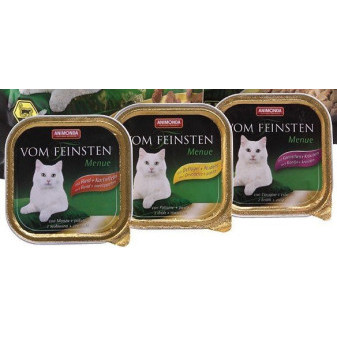 Animonda Vom Feinsten Menue paštéta pre mačky hydinové + cestoviny 150g