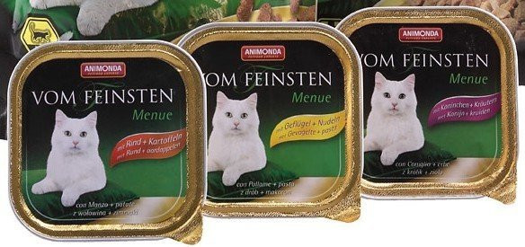 Animonda Vom Feinsten Menue paštéta pre mačky hydinové + cestoviny 150g